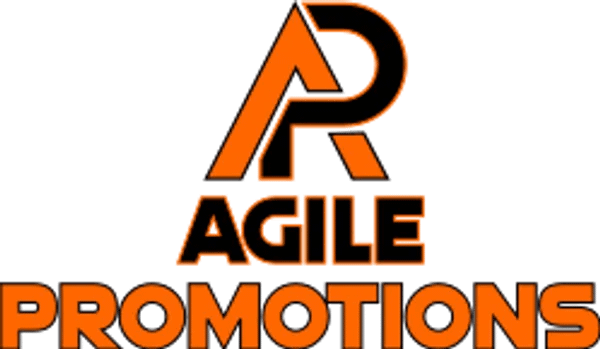 A vibrant logo featuring an orange and black design reads "Agile Promotions," with the stylized "AP" letters prominently above the text, celebrating our sponsors.