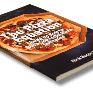 The Pizza Equation Book" by Nick Bogacz, featuring an alluring pizza image on its cover, expertly delves into the inspiring link between passion and business success.