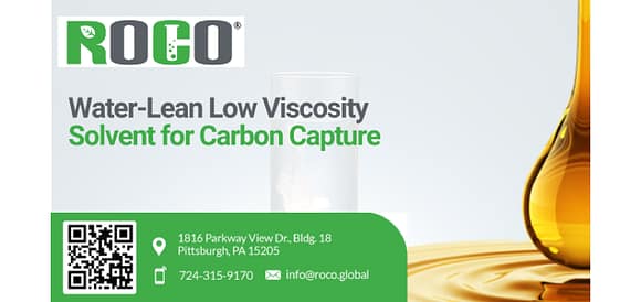 Waterlean low viscosity solvent for CO2 capture