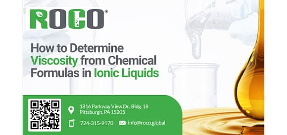 How to determine viscosity from chemical formulas in ionic liquids