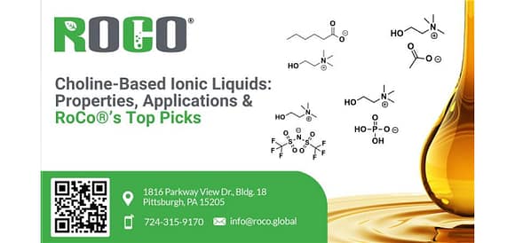 Choline based IL applications and properties