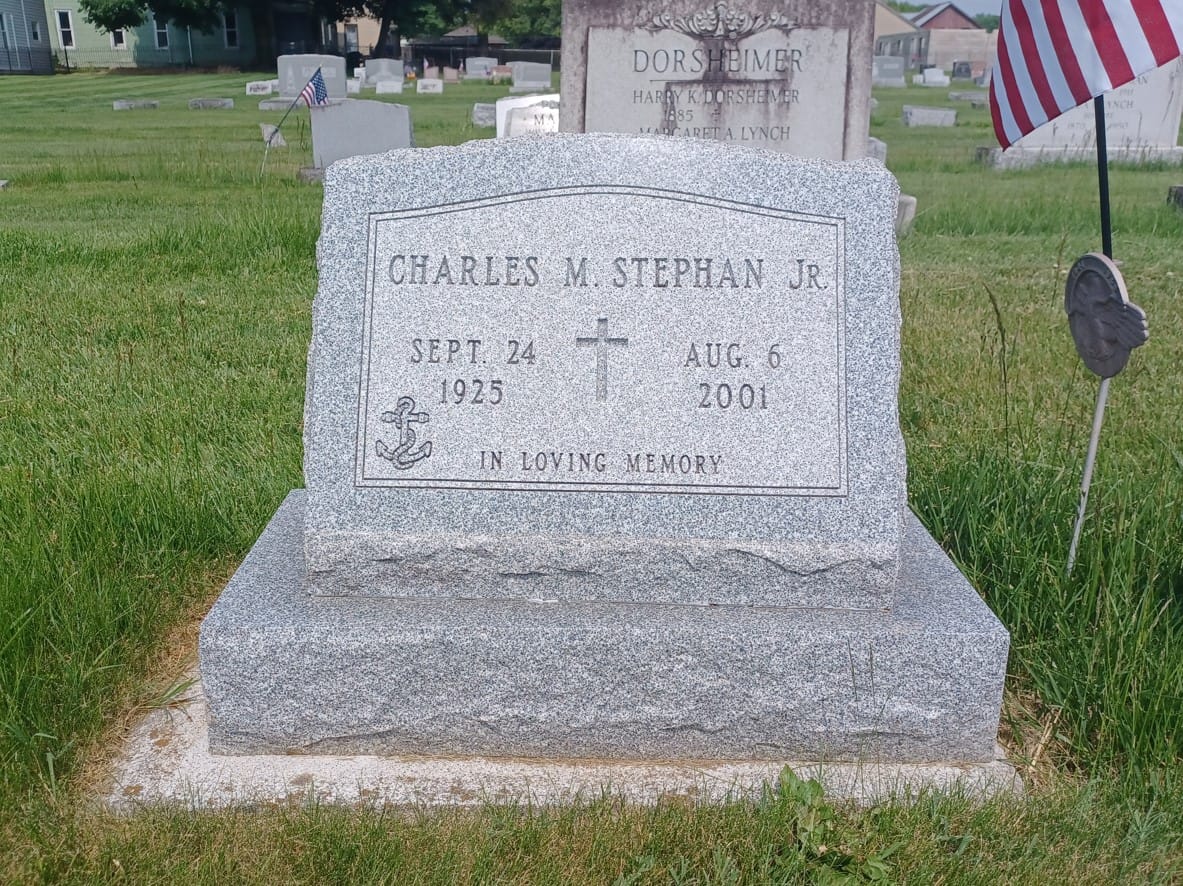 headstone after cleaning