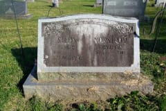 headstone before cleaning