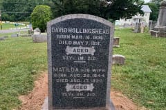 repaired headstone after