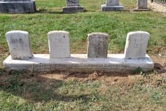 repaired headstone after