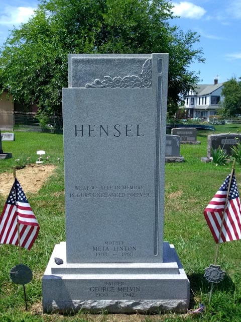 headstone after cleaning
