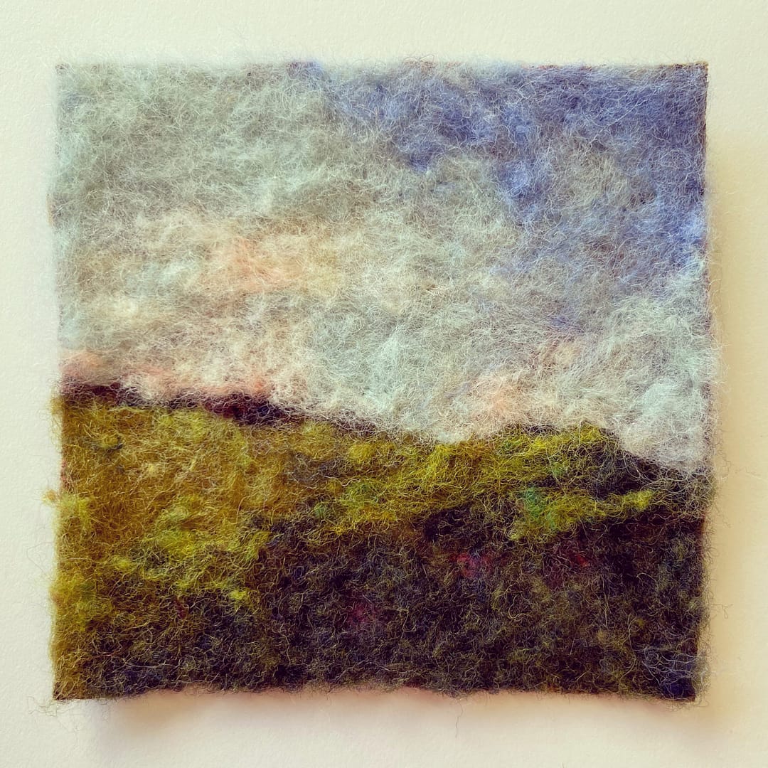 Needle Felted Spring scene