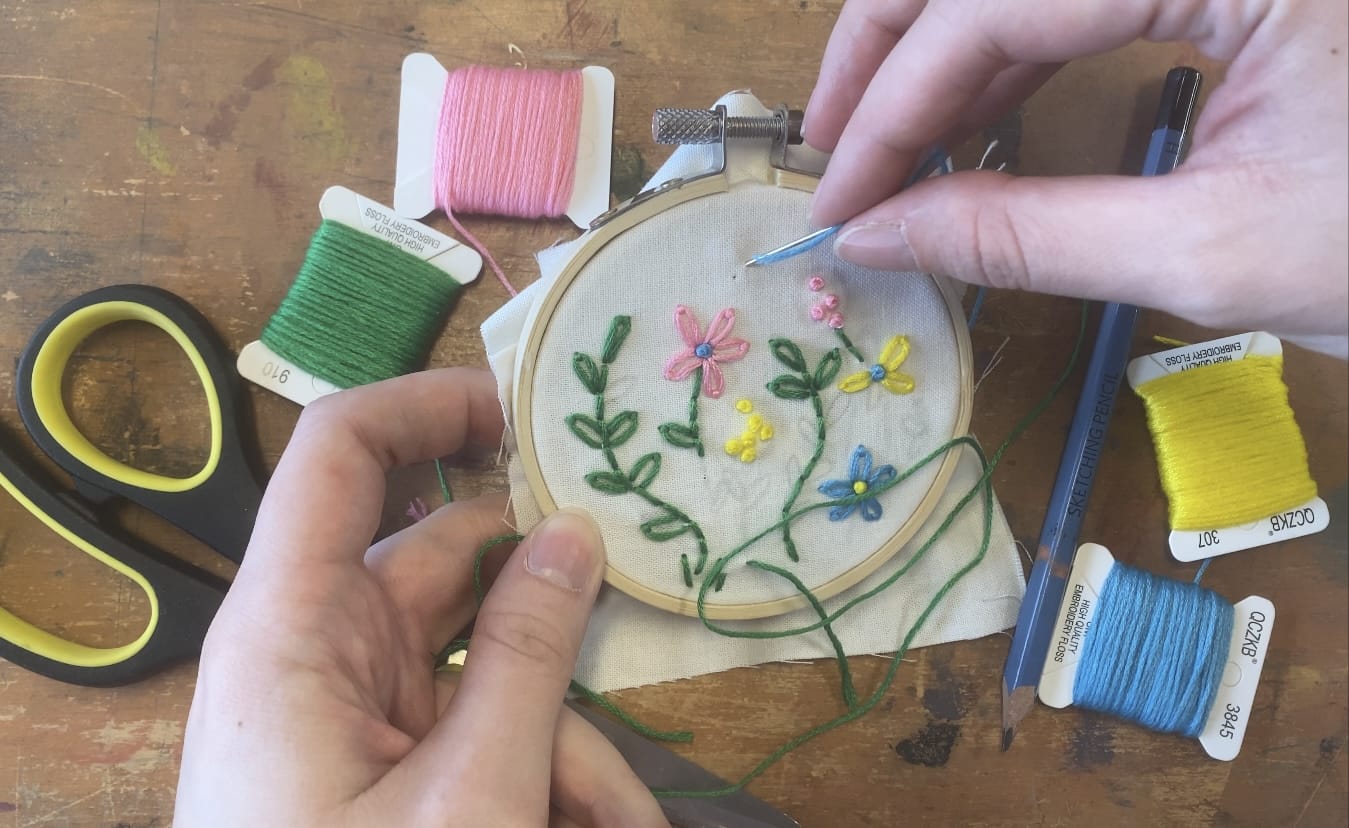 garden embroidery stitching stich