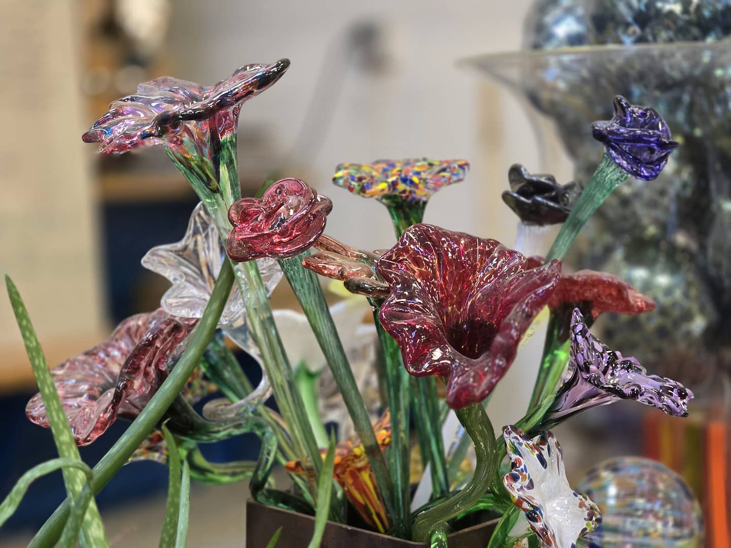 glassblown flower art