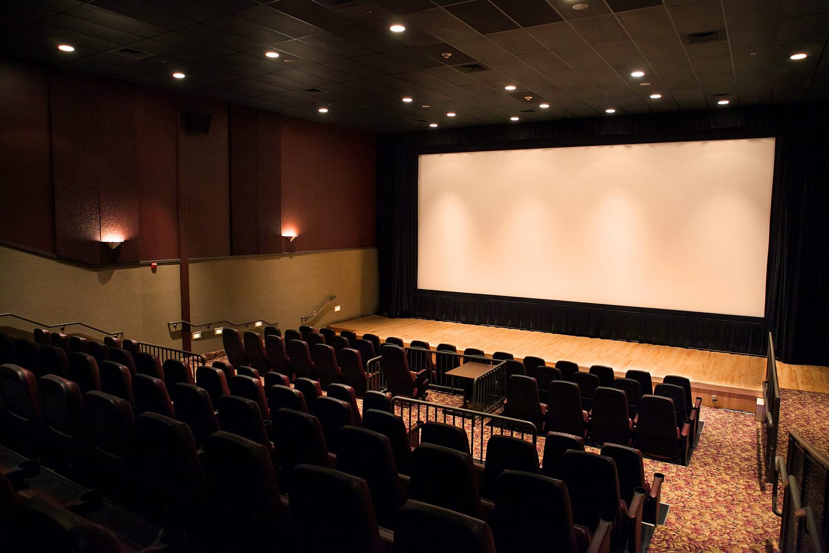 Boscov Theater seats and movie screen