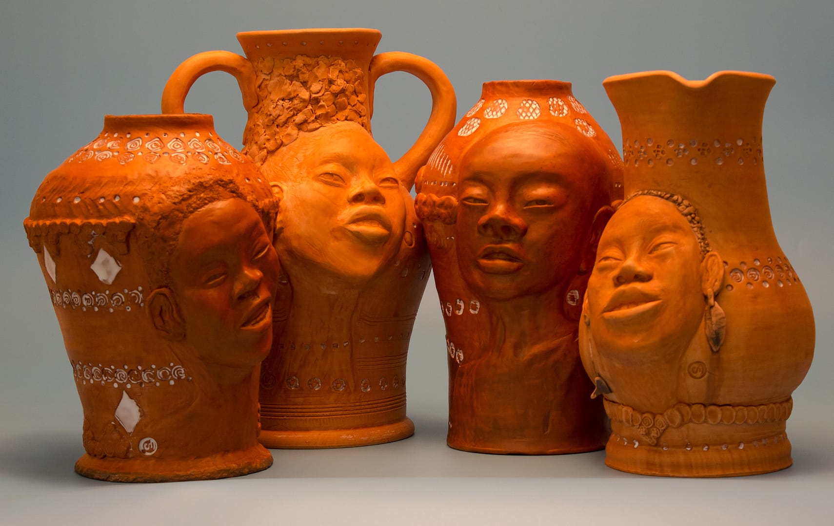 Akin, a clay sculpture by Chelsea McMaster, is part of the Astro American virtual exhibition.