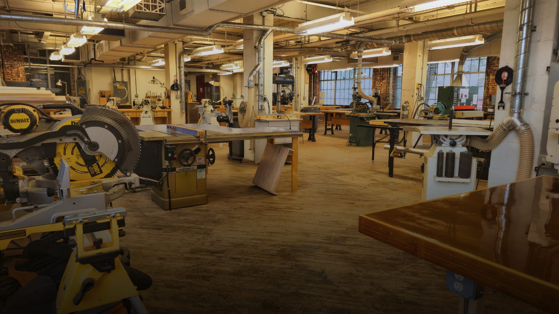 Woodworking shop at GoggleWorks