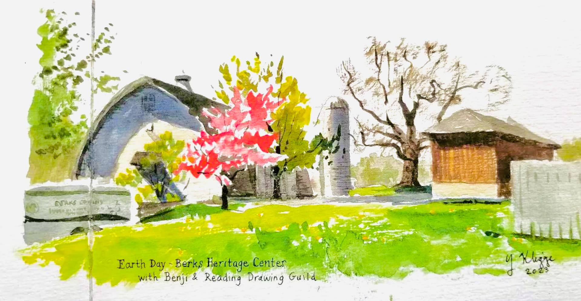 March Maker Date: Painted Spring Scene