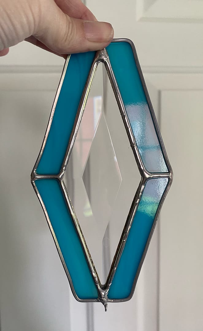 Stained Glass Diamond-Bevel Suncatcher