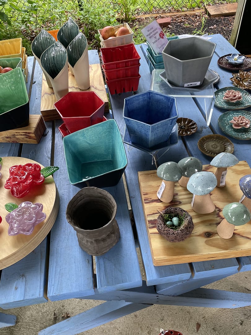 locally made pottery