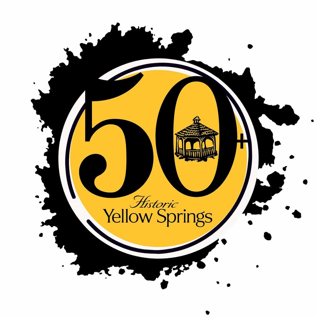 The Logo for historic Yellow Springs celebrating 50 year of historic preservation.