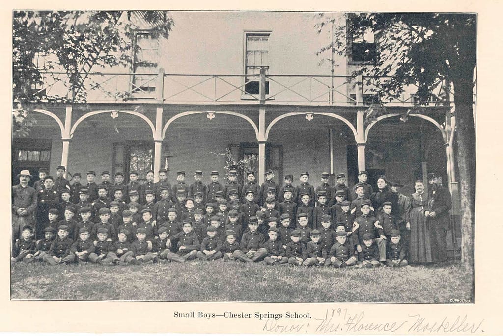 A photograph of the historic Washington building when it was used during the civil War as part of the soldiers and orphans school the building is still in use in the village of yellow springs