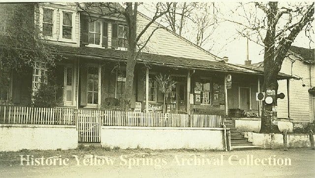 Historic Photographs of Connie's house and the old post office from the More archives at Historic Yellow Springs.