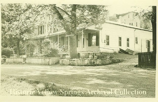 Historic Photographs of Connie's house and the old post office from the More archives at Historic Yellow Springs.