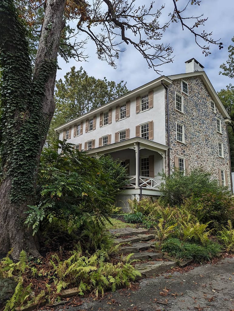 The historic Preserved Jenny Lind Building part of the historic village on the national register for historic places