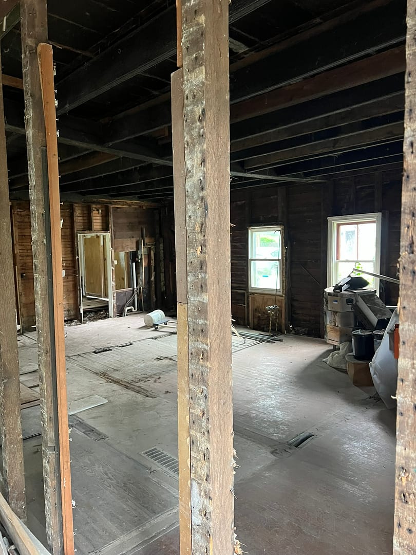 Opening up walls during exploratory demolition