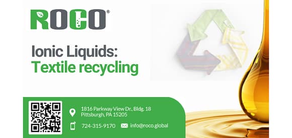 Fast fashion's impact is undeniable: massive water waste & GHG emissions. Less than 15% of textiles are recycled, largely due to polymer blends. RoCo is committed to a circular solution, leveraging ionic liquids to selectively separate fibers like cellulose and PET, paving the way for true textile upcycling.